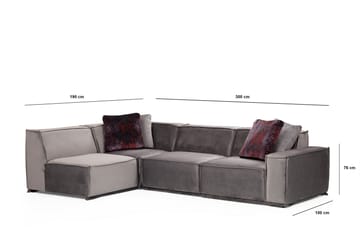 Soffa m. Divan Woodlaw 4-sits - Grå - Möbler - Soffa - Hörnsoffa