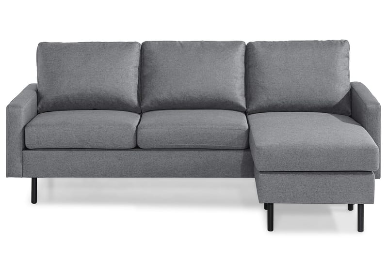Soffa Malley 3-sits med Divan Vändbar - Mörkgrå - 2 sits soffa med divan - 4 sits soffa med divan - Sammetssoffa - Skinnsoffa - 3 sits soffa med divan - Divansoffa & schäslongsoffa