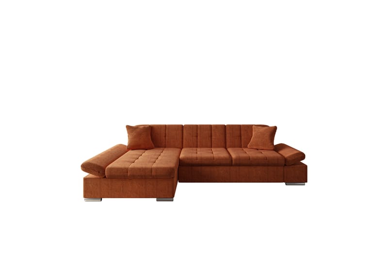 Djerra Soffa med Divan 3-sits - Orange - Möbler - Soffa - Divansoffa & schäslongsoffa - 3 sits soffa med divan