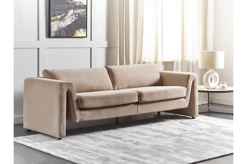 Durran Soffa 3-sits - Beige/Svart - Möbler - Soffa - 3 sits soffa