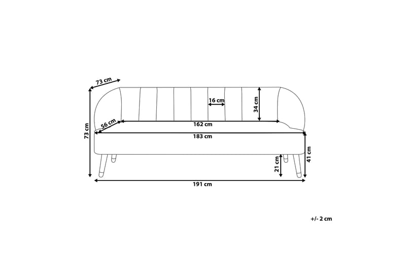 Farrin Soffa 3-sits - Brun/Svart/Guld - Möbler - Soffa - 3 sits soffa