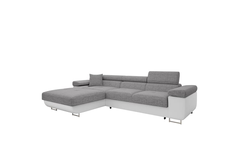 Gabina Soffa med Divan 3-sits - Grå/Vit - Möbler - Soffa - Divansoffa & schäslongsoffa - 3 sits soffa med divan