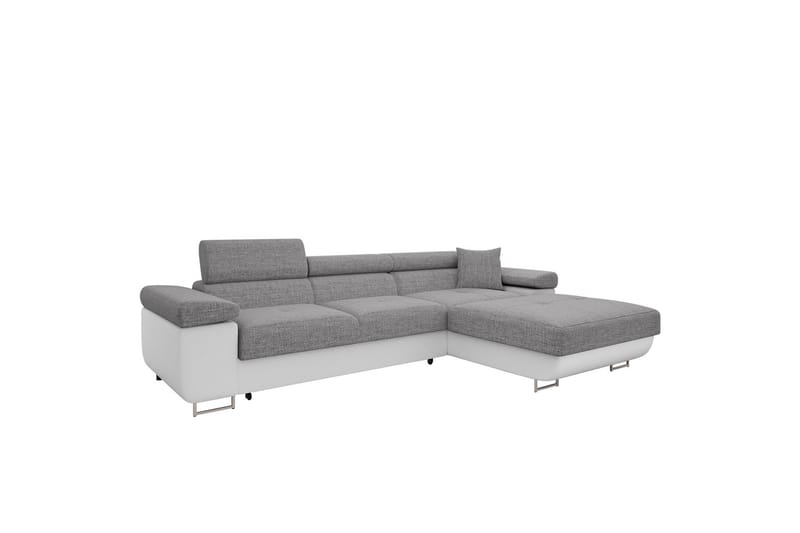 Gabina Soffa med Divan 3-sits - Grå/Vit - Möbler - Soffa - Divansoffa & schäslongsoffa - 3 sits soffa med divan