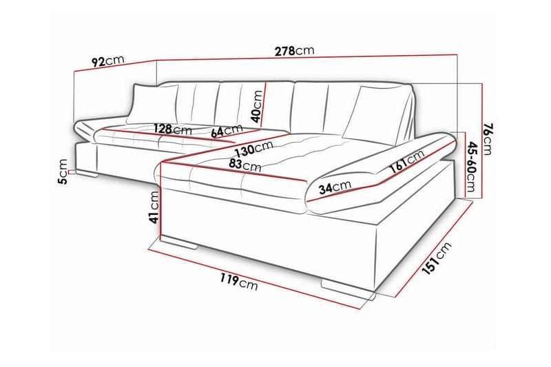 3-sits Hörnsoffa Kintore - Möbler - Soffa - Hörnsoffa