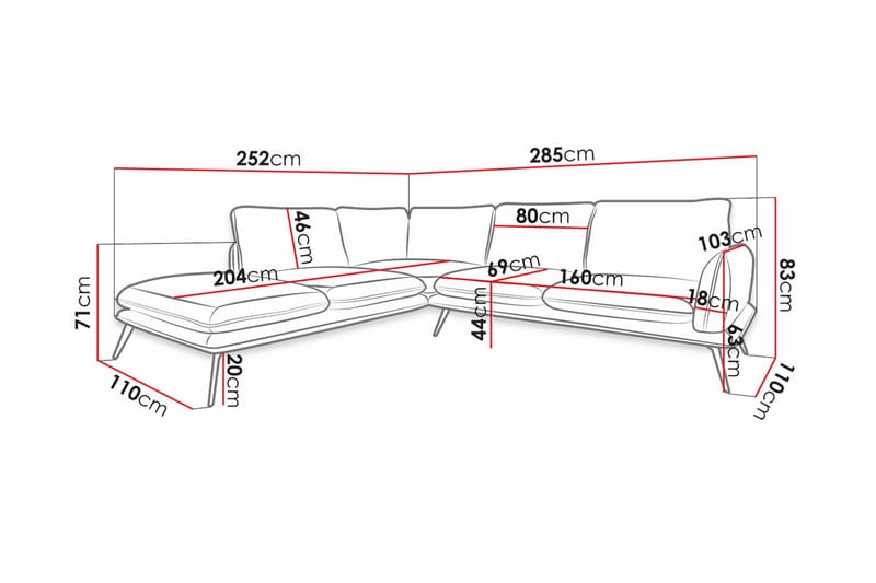 4-sits Hörnsoffa Graystone - Möbler - Soffa - Hörnsoffa