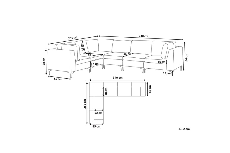 6-sits Hörnsoffa Samkom Höger - Sammet/Grön - Möbler - Soffa - Hörnsoffa