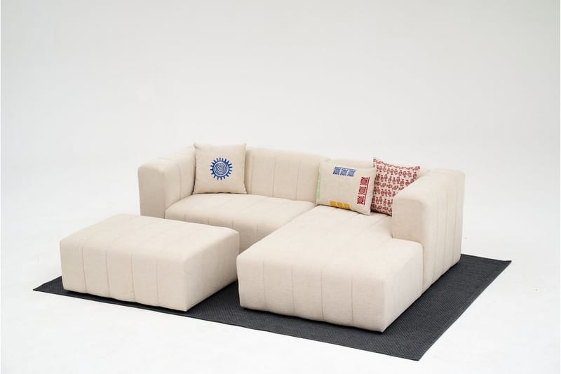 Hörnsoffa Beyza 3-sits - Cream - Möbler - Soffa - Hörnsoffa