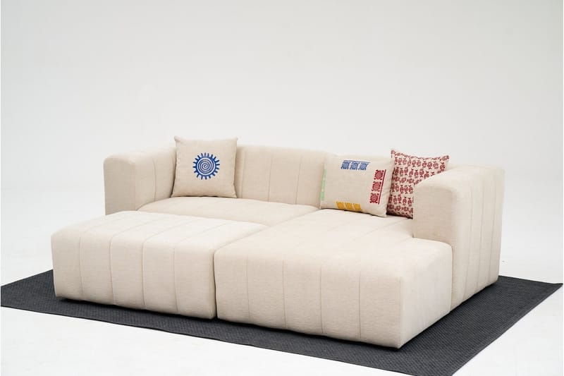 Hörnsoffa Beyza 3-sits - Cream - Möbler - Soffa - Hörnsoffa