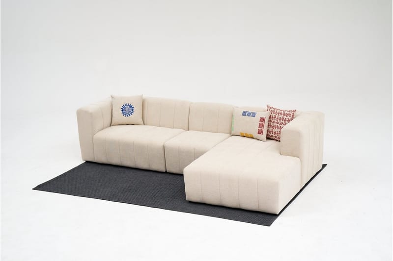 Hörnsoffa Beyza 4-sits - Cream - Möbler - Soffa - Hörnsoffa