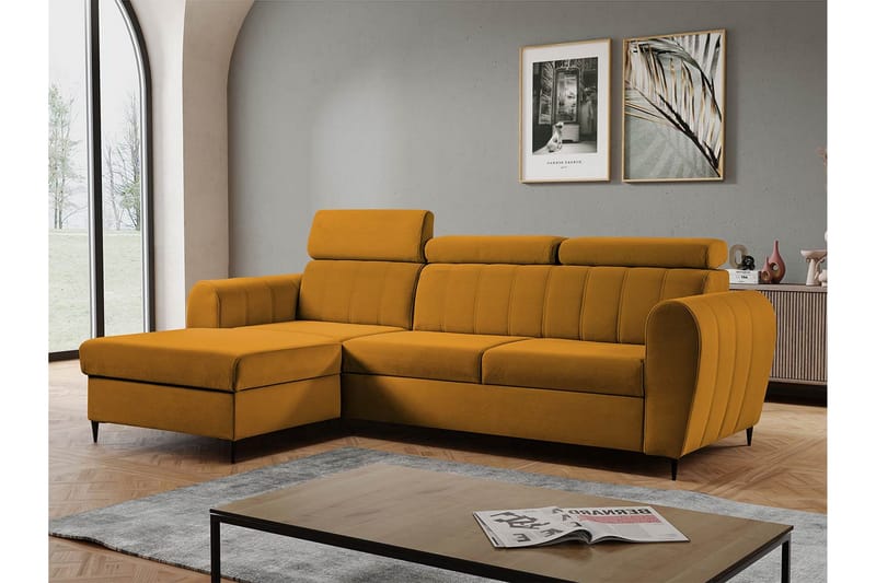 Hoffman Soffa med Divan 3-sits - Orange - Möbler - Soffa - Divansoffa & schäslongsoffa - 3 sits soffa med divan