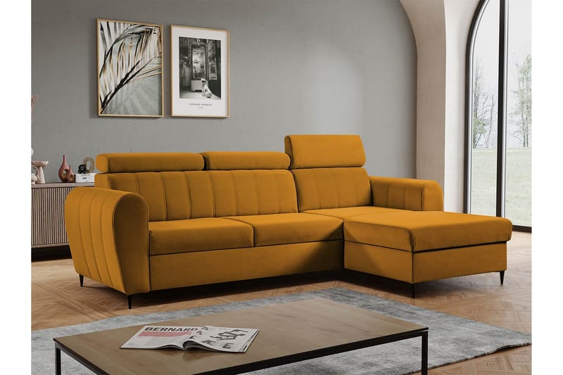 Hoffman Soffa med Divan 3-sits - Orange - Möbler - Soffa - Divansoffa & schäslongsoffa - 3 sits soffa med divan