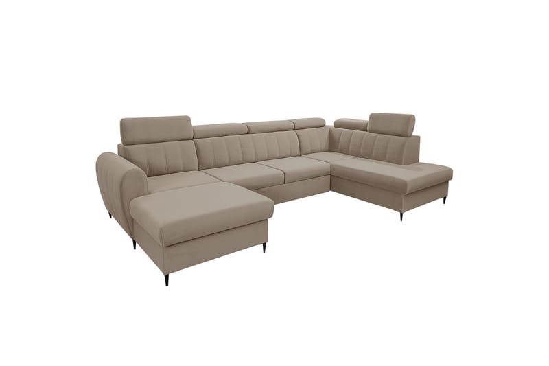 Hoffman Soffa med Divan och Schäslong 4-sits - Beige - Möbler - Soffa - Divansoffa & sch�äslongsoffa - 4 sits soffa med divan