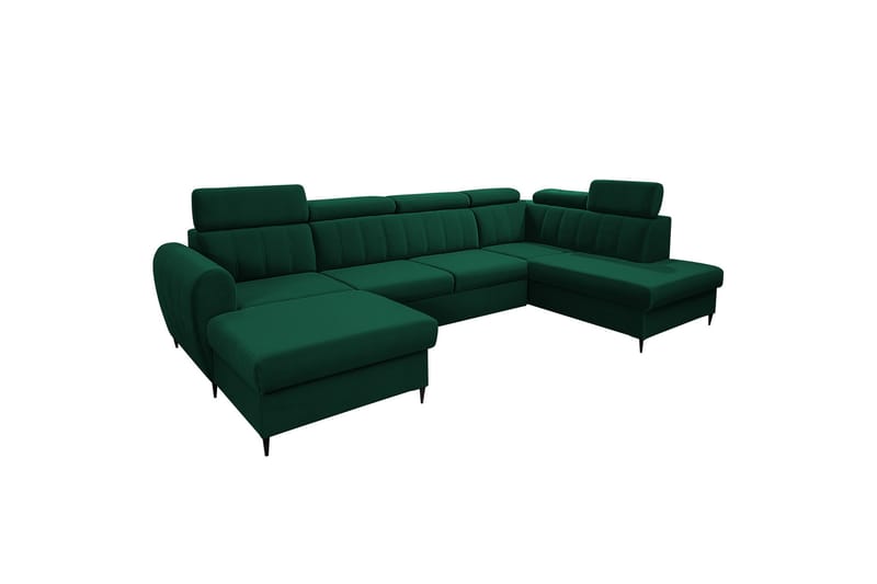 Hoffman Soffa med Divan och Schäslong 4-sits - Grön - Möbler - Soffa - Divansoffa & schäslongsoffa - 4 sits soffa med divan