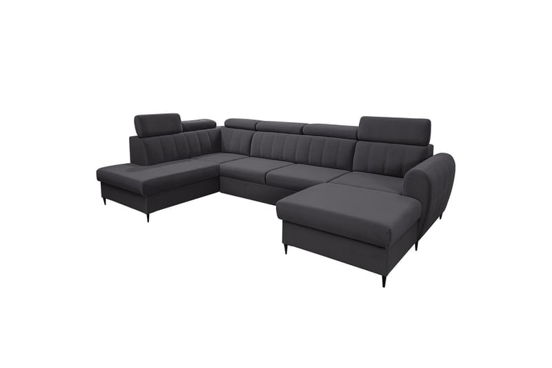 Hoffman Soffa med Divan och Schäslong 4-sits - Mörkgrå - Möbler - Soffa - Divansoffa & schäslongsoffa - 4 sits soffa med divan