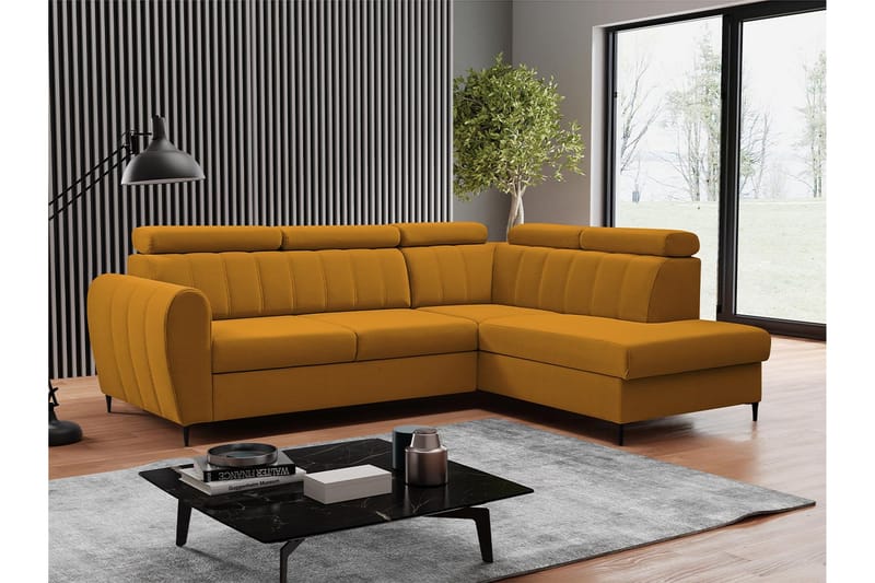 Hoffman Soffa med Schäslong 3-sits - Orange - Möbler - Soffa - Divansoffa & schäslongsoffa - 3 sits soffa med divan