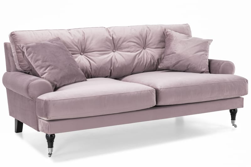 Sammetssoffa Webber 2-sits - Lila|Krom - Sammetssoffa - 2 sits soffa - Howardsoffa