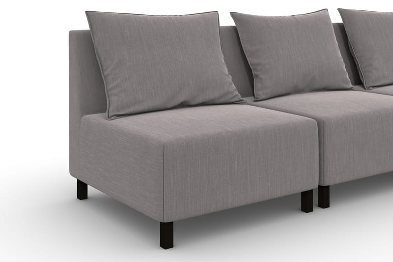 Modulsoffa Darlene 3,5-sits med Fotpall - Linnegrå - Möbler - Soffa - Modulsoffa - Komplett modulsoffa