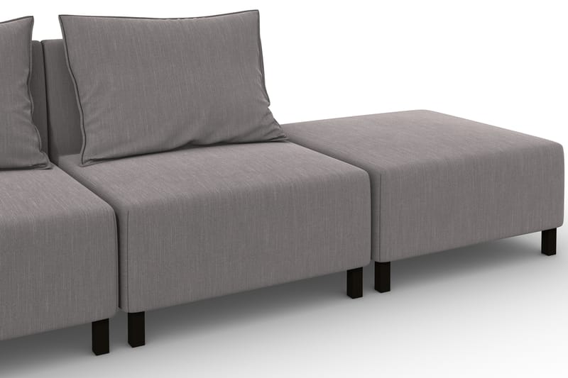 Modulsoffa Darlene 3,5-sits med Fotpall - Linnegrå - Möbler - Soffa - Modulsoffa - Komplett modulsoffa