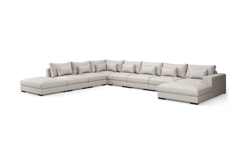 U-modulsoffa Columbus Large med Divan Höger - Beige - Möbler - Soffa - Modulsoffa - Komplett modulsoffa