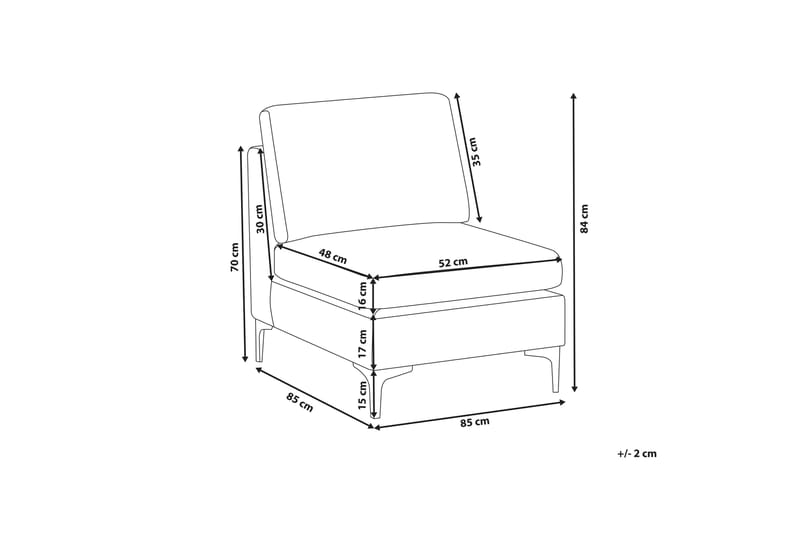 1-sits Modul Samkom - Sammet/Grön - Möbler - Soffa - Modulsoffa - Mittmodul