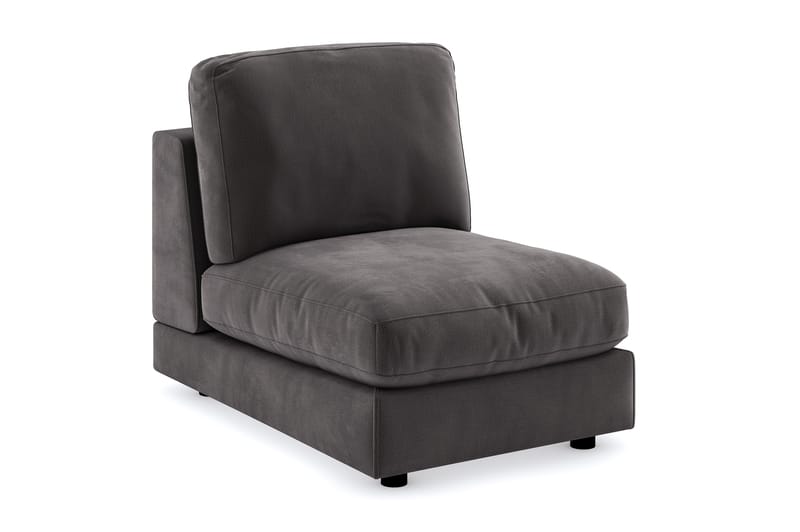 Mittmodul Aspen 70 cm Sammet - Mörkgrå - Möbler - Soffa - Modulsoffa - Mittmodul