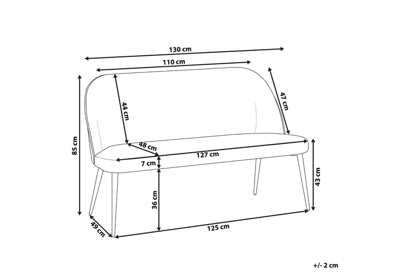 Osbyn Soffa 2-sits - Svart/Rosa - Möbler - Soffa - 2 sits soffa