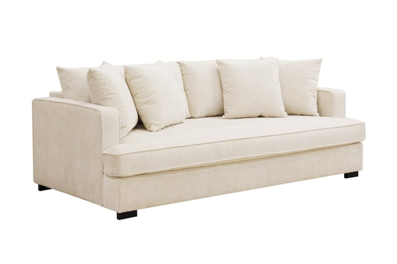 Rossi Djup 3-sits Sammetsoffa Hel dyna - Ljus Beige - Möbler - Soffa - 3 sits soffa