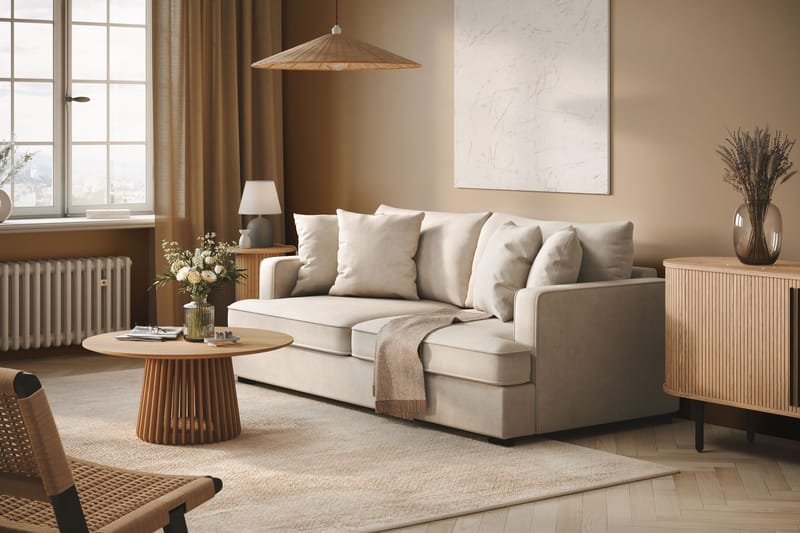 Rossi Djup 3-sits Soffa - Ljus Beige - Möbler - Soffa - 3 sits soffa