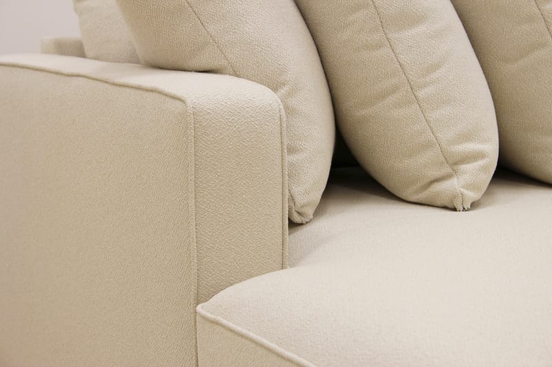 Rossita 5-sits Divansoffa med schäslong i Bouclé Höger - Beige - Möbler - Soffa - U-soffa