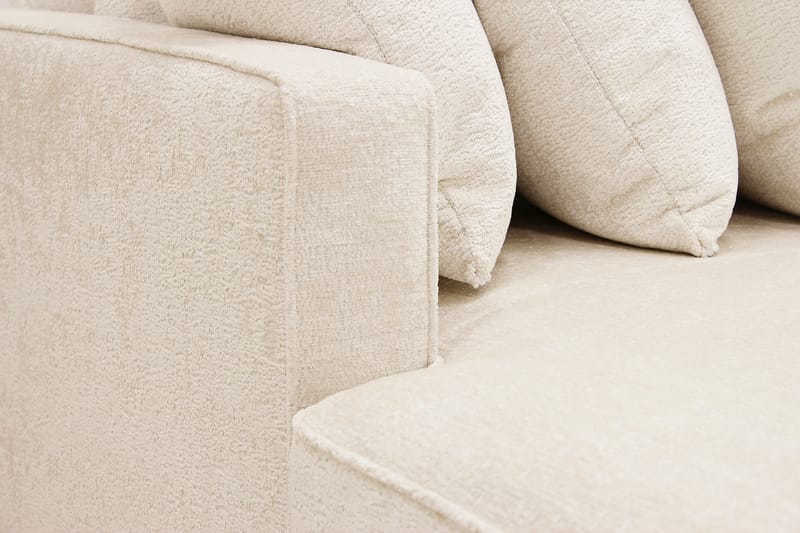 Rossita 5-sits Divansoffa med schäslong i Sammet Höger - Beige - Möbler - Soffa - U-soffa