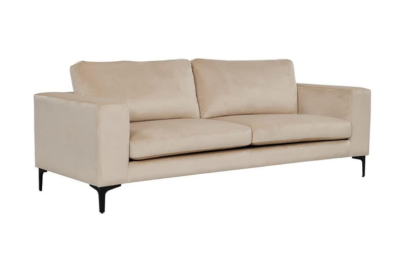 Johana 3-sits Sammetssoffa - Beige - Möbler - Soffa - Sammetssoffa