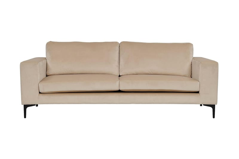 Johana 3-sits Sammetssoffa - Beige - Möbler - Soffa - Sammetssoffa