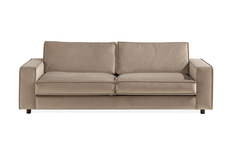 Sammetssoffa Leonora 4-sits - Beige - Möbler - Soffa - Sammetssoffa