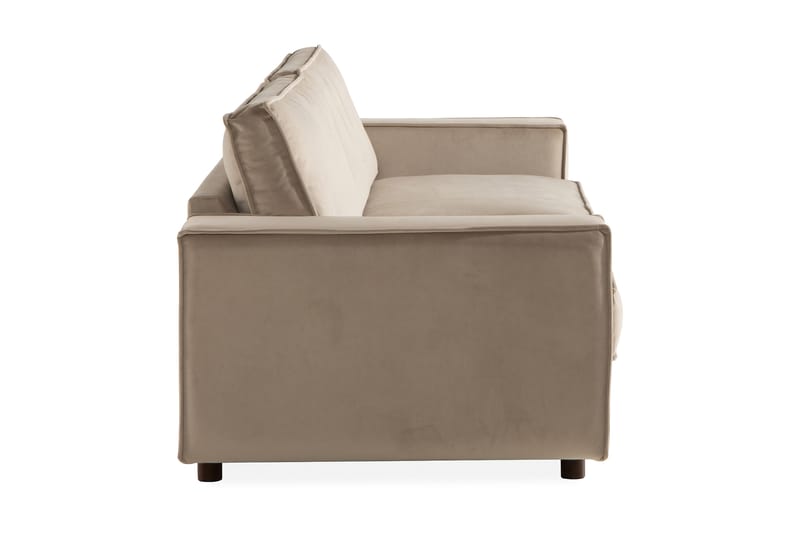 Sammetssoffa Leonora 4-sits - Beige - Möbler - Soffa - Sammetssoffa