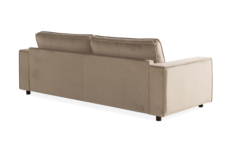 Sammetssoffa Leonora 4-sits - Beige - Möbler - Soffa - Sammetssoffa