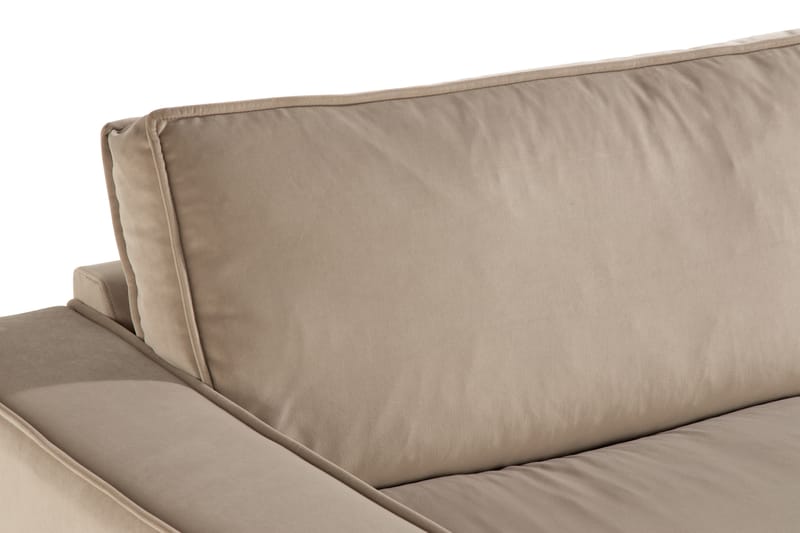 Sammetssoffa Leonora 4-sits - Beige - Möbler - Soffa - Sammetssoffa