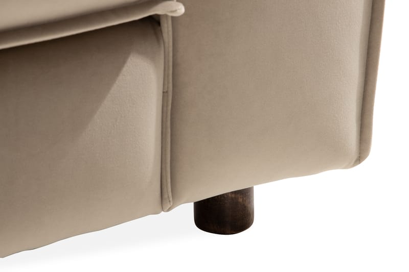 Sammetssoffa Leonora 4-sits - Beige - Möbler - Soffa - Sammetssoffa