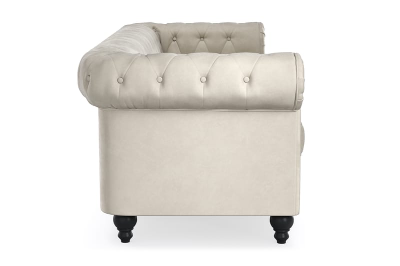 Sammetssoffa Walton Lyx 3-sits - Beige - Möbler - Soffa - Chesterfield soffa