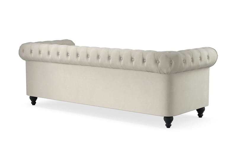 Sammetssoffa Walton Lyx 3-sits - Beige - Möbler - Soffa - Chesterfield soffa