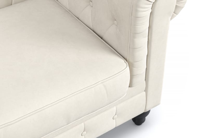 Sammetssoffa Walton Lyx 3-sits - Beige - Möbler - Soffa - Chesterfield soffa