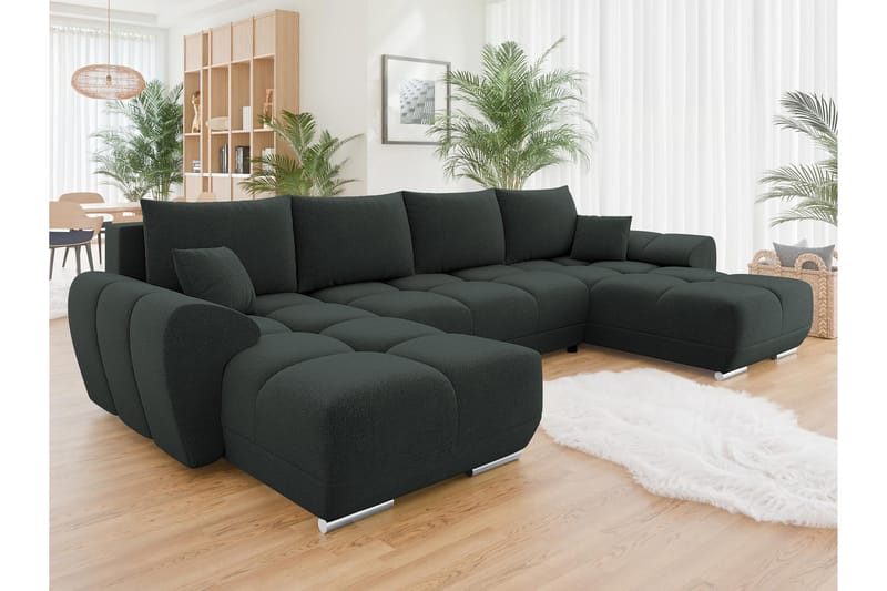 Simerly BädBädsoffa Dubbeldivan 4-sits - Svart - Möbler - Soffa - Bäddsoffa - U bäddsoffa