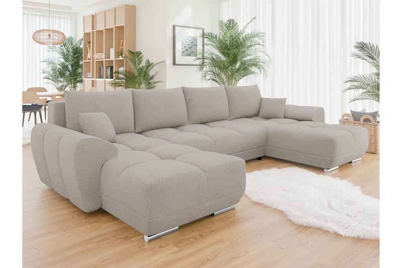 Simerly Bäddsoffa Dubbeldivan 4-sits - Beige - Möbler - Soffa - Bäddsoffa - U bäddsoffa