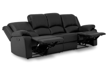 Navarro Reclinersoffa 4-sits Konstläder - Fällbar soffa - Biosoffa - Svart - Möbler - Soffa - Skinnsoffa