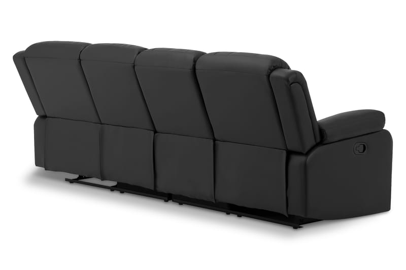 Navarro Reclinersoffa 4-sits Konstläder - Fällbar soffa - Biosoffa - Svart - Möbler - Soffa - Skinnsoffa