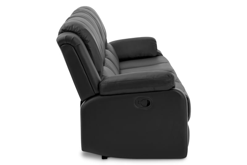 Navarro Reclinersoffa 4-sits Konstläder - Fällbar soffa - Biosoffa - Svart - Möbler - Soffa - Skinnsoffa