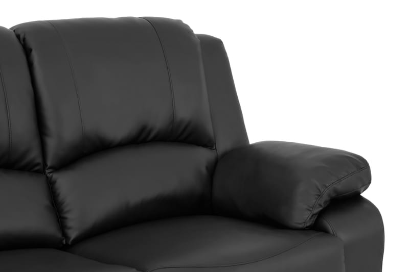 Navarro Reclinersoffa 4-sits Konstläder - Fällbar soffa - Biosoffa - Svart - Möbler - Soffa - Skinnsoffa