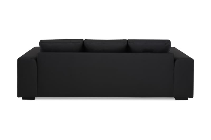 Soffa Alter 3-sits Konstläder - Svart - Möbler - Soffa - Skinnsoffa