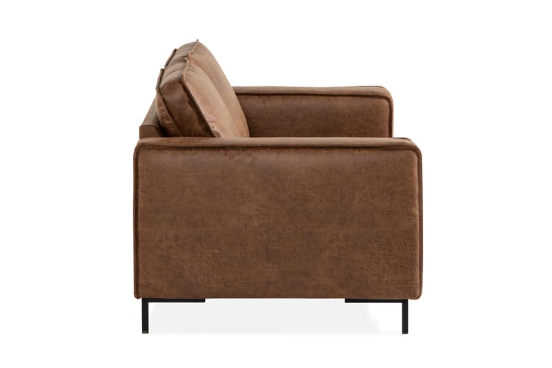 Soffa Minou 2-sits Bonded Leather - Brun - Möbler - Soffa - Skinnsoffa