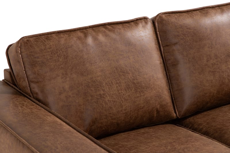 Soffa Minou 2-sits Bonded Leather - Brun - Möbler - Soffa - Skinnsoffa