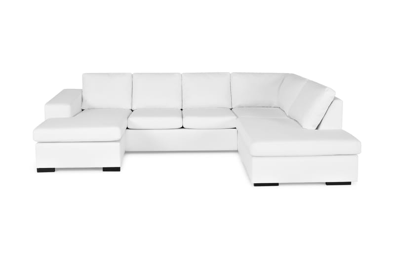 U-soffa Sit Down med Divan Vänster Konstläder - Vit - 2 sits soffa med divan - 4 sits soffa med divan - Sammetssoffa - Skinnsoffa - 3 sits soffa med divan - U-soffa